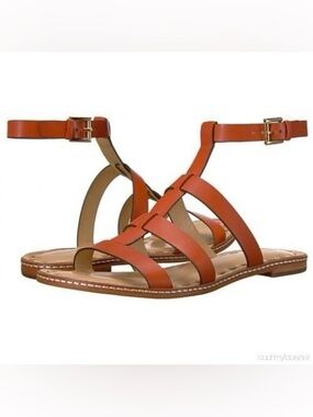 Michael Kors Fallon Women's Gladiator Leather Strappy Ankle-Wrap Sandals 9 1/2